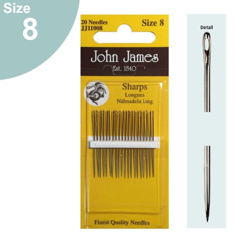 Hand Sewing Needles Sharps Size 8